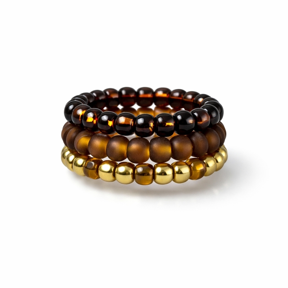 14 Colorful Beaded Stack Rings - Picture 8 of 9